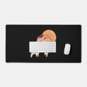 ピザのスライス上のアボカドサーフィンサマーバージョン デスクマット (キーボード&マウス)