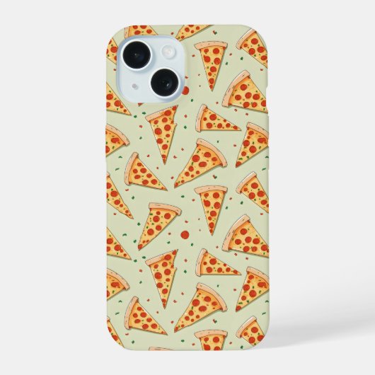 ピザのスライス柄 iPhone 15ケース (裏面)