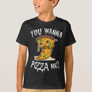 ピザのゾンビあなたが私にピザを望むパンのハロウィーン食品 Tシャツ