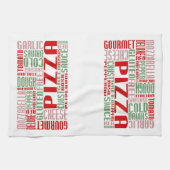 ピザのチャット キッチンタオル (横)