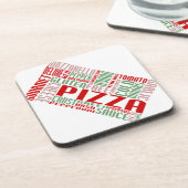 ピザのチャット コースター (左側)