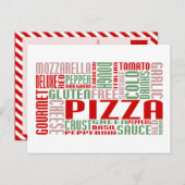 ピザのチャット ポストカード (正面/裏面)