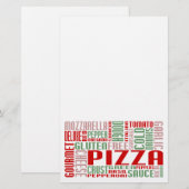 ピザのチャット 便箋 (正面/裏面)