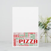 ピザのチャット 便箋 (スタンド正面)