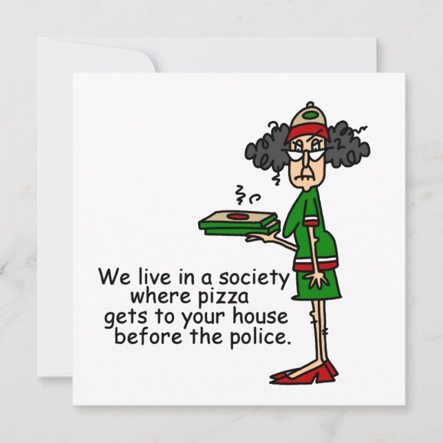 ピザのデリバリーユーモア (正面)