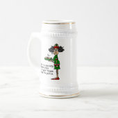 ピザのデリバリーユーモア ビールジョッキ (正面左)