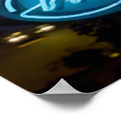 ピザのネオン看板 ポスター (角)