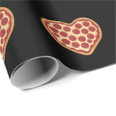 ピザのハート型かわいいバレンタインデー ラッピングペーパー (ロールコーナー)