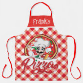 ピザのパーソナライズ エプロン (正面)