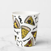 ピザのパーティーパターン 紙コップ (裏面)