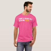 ピザのピザに黒食べい帯を持っている Tシャツ (正面フル)
