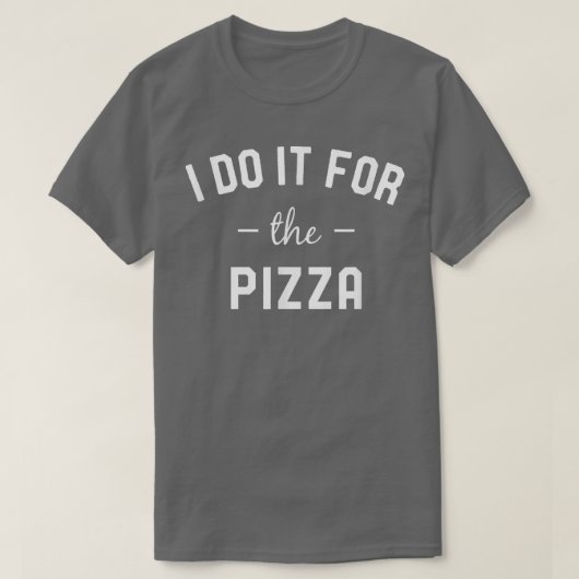 ピザのフィットネス Tシャツ (デザイン正面)