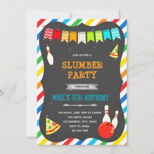 ピザのボーリング招待 招待状