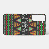 ピザのユーバーイクリスマスセーター SAMSUNG GALAXYケース (裏面横)