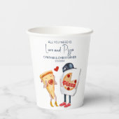 ピザのユーモアが溢れる花嫁のシャワー 紙コップ (裏面)