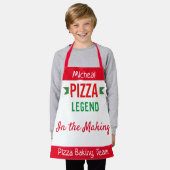 ピザの伝説 – 子供のエプロン エプロン (着用した状態)