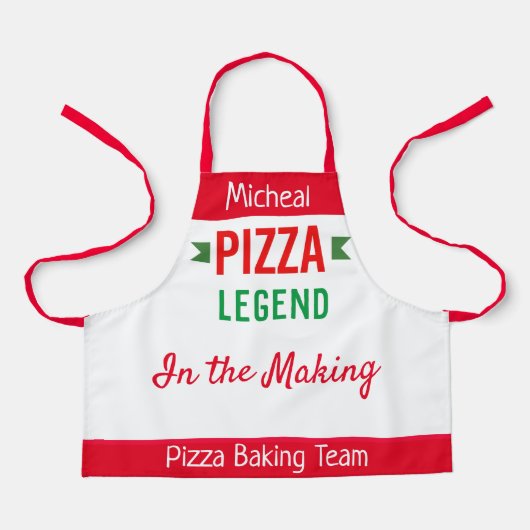 ピザの伝説 – 子供のエプロン エプロン (正面)