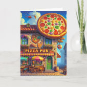 ピザの全国的なお祝いの日 | 面白い食べ物のお祝い日 カード (正面)