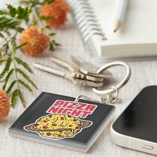 ピザの夜 キーホルダー (正面右)