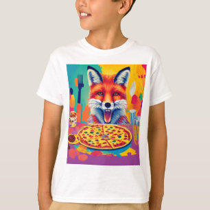 ピザの夢 – キツネお気に入りのの食べ物 – キツネの饗宴 Tシャツ