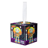 ピザの折り曲げ – ゲームオーバー キューブオーナメント (正面アングル)