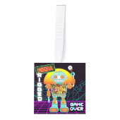 ピザの折り曲げ – ゲームオーバー キューブオーナメント (正面)