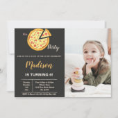 ピザの招待状と写真 招待状 (正面)