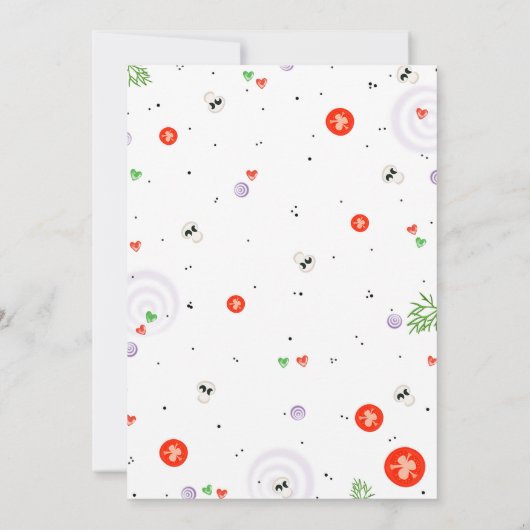 ピザの招待 招待状 (裏面)