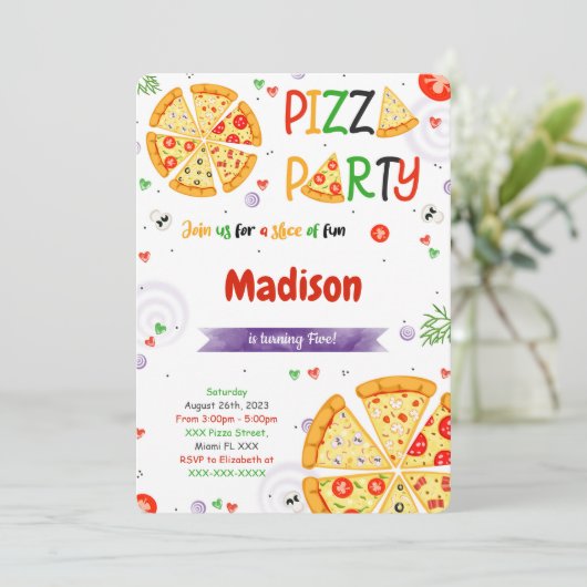 ピザの招待 招待状 (スタンド正面)