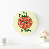 ピザの時計だ ラージ壁時計 (ホーム)