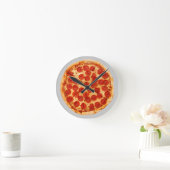 ピザの時間だ！ ラウンド壁時計 (ホーム)