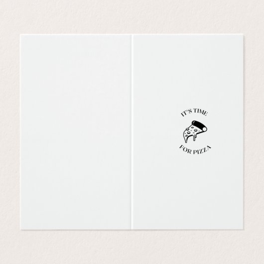 ピザの時間だ 名刺 (外部フラット)