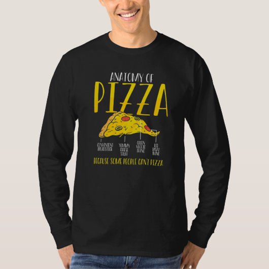ピザの構造 ピザ職人 ピザパーティー   Tシャツ (正面)