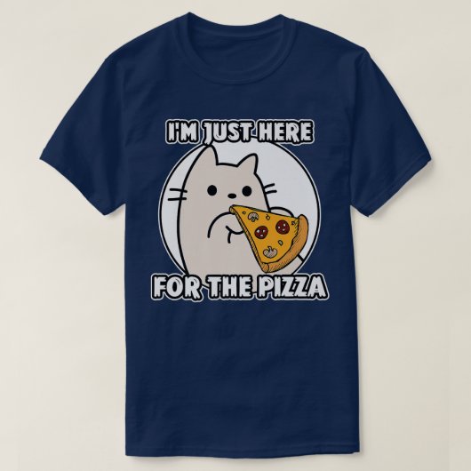 ピザの漫画の子猫 Tシャツ (デザイン正面)