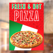 ピザの爆発を伴うフレッシュ&ホットピザ ウィンドウサイン (シート2)