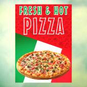 ピザの爆発を伴うフレッシュ&ホットピザ ウィンドウサイン (シート3)