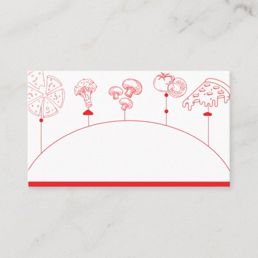 ピザの特別デリバリ空白の プレイスカード (正面)