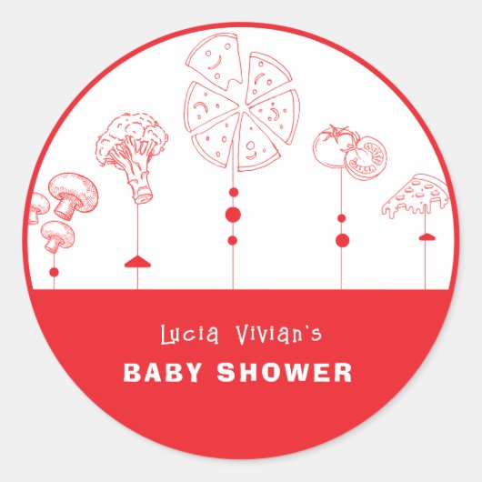 ピザの特別配達 ラウンドシール (正面)