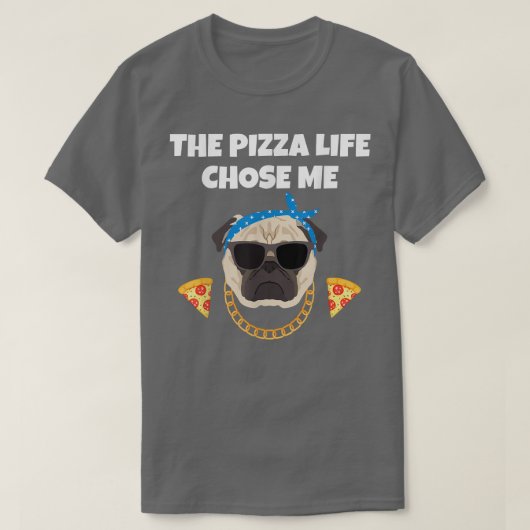 ピザの生活が私の食べ物おもしろいの食べを選んだイタリアン Tシャツ (デザイン正面)