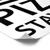 ピザの真のポスタおもしろいー ポスター (角)