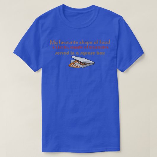 ピザの解剖学、食おもしろい物のデザイン及び幾何学 Tシャツ (デザイン正面)