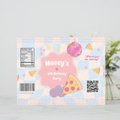 ピザの誕生日お菓子パーティーファバーチップ袋 (スタンド正面)
