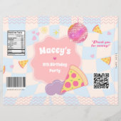 ピザの誕生日お菓子パーティーファバーチップ袋 (正面)