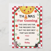 ピザの誕生日パーティーお礼メッセージ サンキューカード (正面)