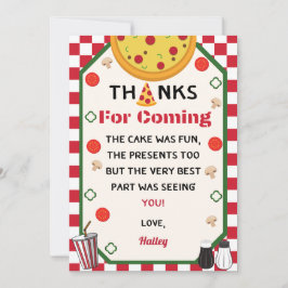 ピザの誕生日パーティーお礼メッセージ サンキューカード