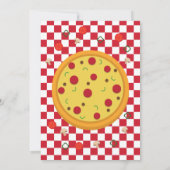 ピザの誕生日パーティーお礼メッセージ サンキューカード (裏面)