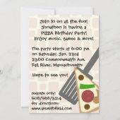 ピザの誕生日パーティー招待状 招待状 (裏面)