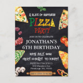 ピザの誕生日パーティー ポストカード (正面)