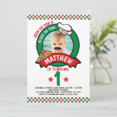 ピザの誕生日パーティー 招待状 (スタンド正面)