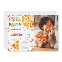ピザの誕生日写真の招待